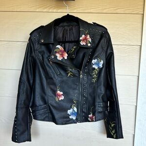 Vegan Leather Jacket ~ size Lg